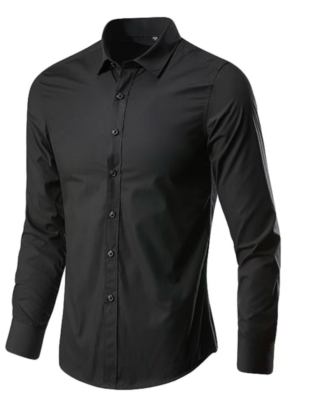 Stafford Slim Fit Black Dress Shirt